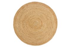 Runder Teppich PURE NATURE 150cm Jute handgewebt Flachgewebe