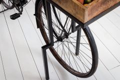 Retro Konsolentisch BICYCLE 195cm Mangoholz Fahrrad Bartisch Upcycling