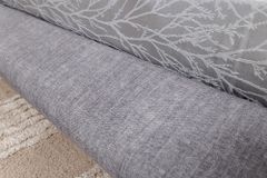 Bett SWING 160x200cm grau Vogue Seiden Samtstoff