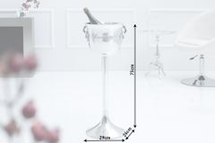 Eleganter Sektkühler CHAMPAGNE 75cm silber poliert Flaschenkühler