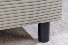 Moderne XXL Wohnlandschaft KENT 305cm greige Cord Bigsofa inkl. Hocker Federkern