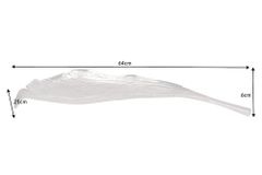 Handgefertigte Deko Schale ABSTRACT LEAF 65cm silber Aluminium