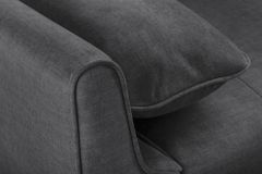 Design Schlafsofa DIVANI 220cm grau Samt 3-Sitzer mit Bettfunktion Walnuss-Füße