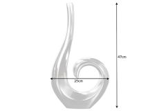 Moderne Vase WAVE 47cm silber Aluminium poliert Dekoration