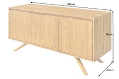 Massives Sideboard FINCA 150cm vintage braun recyceltes Pinienholz