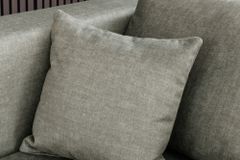 Modernes Ecksofa NORWAY 250cm taupe Vogue Velours Samt Schlafsofa mit Stauraum