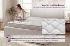 Ergonomische Boxspringmatratze CLOUD FLEX 180x200cm greige Tonnentaschenfederkern 9-Zonen