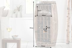 Shabby Chic Weinregal BODEGA 100cm natur Pinie Weinfass für 24 Flaschen