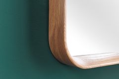 Moderner Wandspiegel AMSTERDAM 80cm natur Eiche Massivholz handmade
