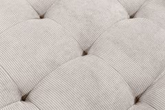 Modernes Ecksofa STOCKHOLM 220cm hellgrau Cordstoff Federkern 3-Sitzer-Sofa