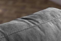 Design 3-Sitzer Sofa COZY VELVET 220cm grau Samt Federkern Lounge