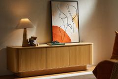 Modernes TV-Board VALHALLA WOOD 160cm natur Eichenholz Lowboard mit Stauraum