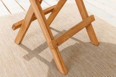 Massiver Gartenbeistelltisch EMPIRE TEAK 50cm natur Teakholz klappbar rund Outdoor