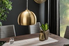 Moderne Hängeleuchte GOLDEN BALL 30cm gold Hängelampe höhenverstellbar