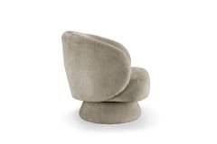 Drehbarer Design Sessel BOSSA NOVA taupe Bouclé