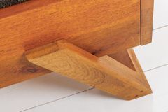 Design Bett SCORPION 180x200cm braun Mangoholz 3D Schnitzerei Massivholz Doppelbett