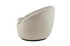 Drehbarer Design Sessel ALPINE beige Samt 360° mit Armlehnen