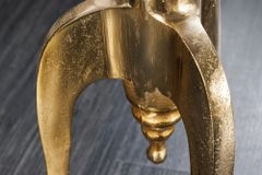 Barock Beistelltisch SAVOY 55cm gold Metall Dreibein rund Vintage