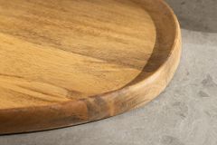 Massives 2er Set Tablett AMAZONAS 55cm natur Mangoholz cream finish Servierbrett
