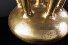 Handgefertigte Vase KIYA 35cm gold mit sieben Öffnungen Blumenvase