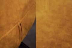 Retro Stuhl AMSTERDAM CHAIR senfgelb Samt Designklassiker