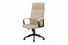 Höhenverstellbarer Bürostuhl LAZIO beige Vogue Velours Samt drehbar mit Rollen