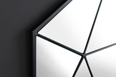 Design Spiegel DIAMOND 65cm schwarz Metall handmade