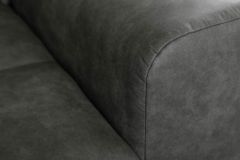 Big Sofa ELEGANCIA 285cm grau Microfaser XXL Couch inkl. Kissen Federkern