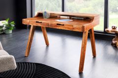 Massiver Sekretär MONSOON 100cm natur Akazienholz Schreibtisch