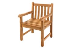 Massiver Gartenstuhl EMPIRE TEAK natur Teakholz Outdoor