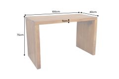 Massiver Konsolentisch MAKASSAR 100cm braun Mangoholz honey finish Schreibtisch