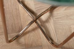 Handgearbeiteter Beistelltisch NOBLE I 35cm grün Marmor abnehmbare Tischplatte rund