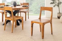 Massiver Stuhl ORGANIC braun Akazienholz honey finish handmade