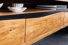 Hängendes TV-Lowboard MAMMUT 160cm braun Akazie honey finish Massivholz Baumkante