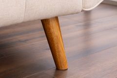 Schlafsofa DIVANI 220cm greige Strukturstoff 3-Sitzer mit Bettfunktion inkl. Kissen