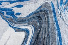 Moderner XXL Teppich ART RUGS 350x240cm grau blau weiß Flachgewebe Indoor