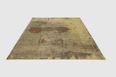 Vintage Baumwoll-Teppich MODERN ART 240x160cm sand braun Used Look