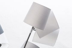 Design Stehlampe LEVELS 176cm schwarz grau mit 5 Leinenschirmen