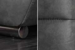 Big Sofa ELEGANCIA 285cm grau Microfaser XXL Couch inkl. Kissen Federkern