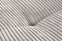 Modernes Ecksofa KENT 220cm beige Cord inkl. Hocker Federkern L-Form Wohnlandschaft