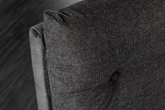 Moderne Sitzbank BIG GEORGE 160cm anthrazit Samt Strukturstoff Taschenfederkern schwarz