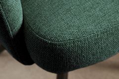 Drehbarer Retro Stuhl BIG GEORGE grün mit Armlehnen und Taschenfederkernpolsterung