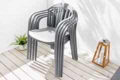 In- und Outdoor Gartenstuhl STUDIO ITALIA anthrazit stapelbar wetterfest