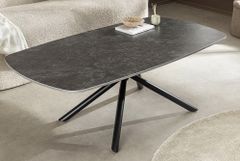 Design Couchtisch OSAKA 110cm anthrazit Keramik schwarz Metall mit Sterngestell