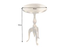 Barock Beistelltisch SAVOY 55cm gold Metall Dreibein rund Vintage