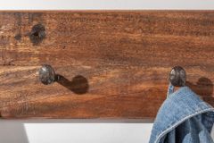 Massive Wandgarderobe HEMINGWAY XL 90cm natur recyceltes Massivholz