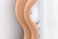 Design Wandspiegel CURVY 160cm apricot Pastell Spiegel