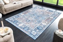 Vintage Teppich HERITAGE 230x160cm blau beige rot Flachgewebe Muster