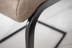 Industrial Freischwinger Stuhl APARTMENT antik taupe mit Metallgestell