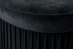 Faltbare Polsterbank ÉLAN 80cm schwarz Samt Sitzbank mit Stauraum